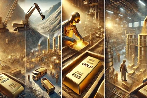 Làn sóng bán mạnh khiến giá vàng thế giới không vượt được mốc 3.000USD/ounce 