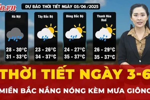 Dự báo thời tiết ngày 3-6: Miền Bắc nắng nóng kèm nguy cơ mưa giông