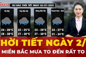Dự báo thời tiết ngày 2-7: Miền Bắc tiếp tục mưa to đến rất to, có nơi vượt mốc 250mm 