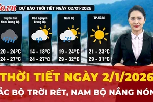 Dự báo thời tiết ngày 2-1: Bắc Bộ trời rét, Nam Bộ nắng nóng 