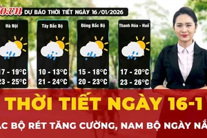 Dự báo thời tiết ngày 16-1: Bắc Bộ rét tăng cường, Nam Bộ ngày nắng