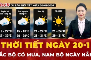Dự báo thời tiết ngày 20-1: Bắc Bộ có mưa, Nam Bộ ngày nắng