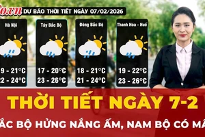 Dự báo thời tiết ngày 7-2: Bắc Bộ hửng nắng ấm, Nam Bộ đêm có mưa rào vài nơi