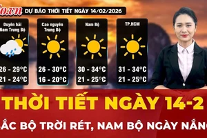 Dự báo thời tiết ngày 14-2: Bắc Bộ trời rét, Nam Bộ ngày nắng