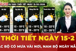 Dự báo thời tiết ngày 15-2: Bắc Bộ có mưa vài nơi, Nam Bộ ngày nắng