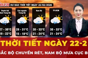 Dự báo thời tiết ngày 22-2: Bắc Bộ chuyển rét, Nam Bộ mưa cục bộ 