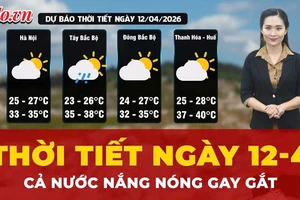 Dự báo thời tiết ngày 12-4: Bắc Bộ và Nam Bộ đều có nắng nóng gay gắt