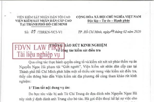 Viện kiểm sát rút kinh nghiệm vụ án giết người nghi lọt tội 