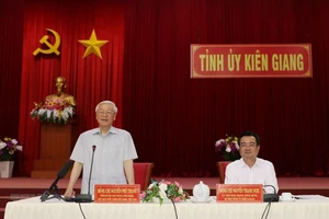 Tổng bí thư, Chủ tịch nước thăm và làm việc tại Kiên Giang 