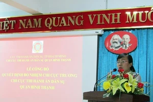 Bình Thạnh có Chi cục trưởng Thi hành án Dân sự mới