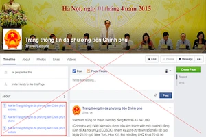 Hàng loạt facebook mạo danh 'Thông tin chính phủ'
