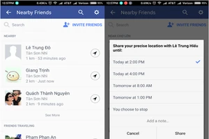 Tìm bạn bè xung quanh trên Messenger