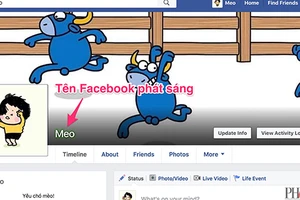 Cách làm tên cá nhân trên Facebook phát sáng 