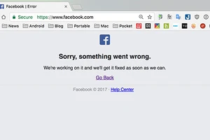 Facebook và Messenger gặp sự cố không thể truy cập