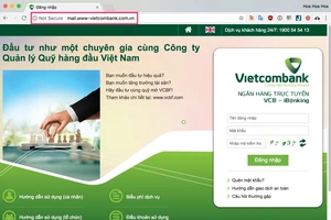 Liên tiếp xuất hiện nhiều trang web ngân hàng giả mạo