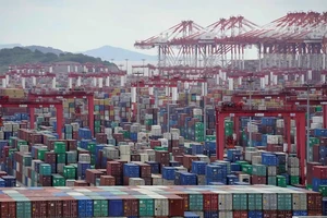 Cảng nước sâu Dương Sơn ở Thượng Hải, một thành phố là trung tâm tài chính và thương mại quan trọng. Ảnh: Aly Song/Reuters