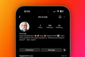 Tin công nghệ ngày 28-8: Nhân viên Apple theo dõi nhầm tài khoản giả mạo Tim Cook