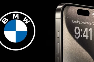 logo bmw và iphone 15