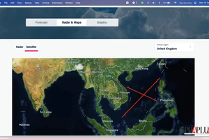 Ứng dụng thời tiết Weather Pro có chứa bản đồ đường lưỡi bò phi pháp
