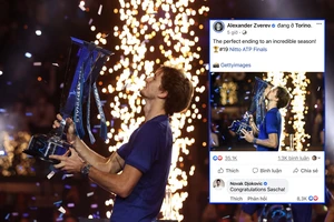 Djokovic chúc mừng Zverev đăng quang ATP Finals