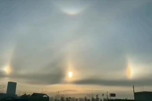 Kỳ lạ 3 mặt trời xuất hiện ở Trung Quốc