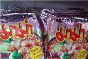 Xuất khẩu mì gói của Thái Lan trong quý I đạt 57,8 triệu USD. Ảnh: STRAITS TIMES