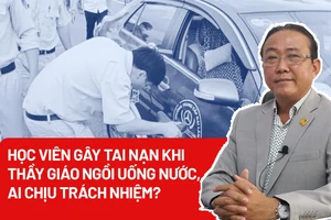 Học viên cầm lái gây tai nạn khi thầy giáo ngồi uống nước, ai chịu trách nhiệm?