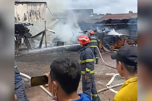 Video: Một xưởng gỗ ở Bình Dương bị cháy rụi, đổ sập hoàn toàn