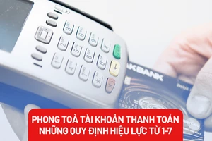 Từ 1-7, tài khoản thanh toán có thể bị phong tỏa khi nào?
