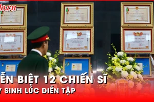 Video: Tiễn biệt 12 chiến sĩ hy sinh lúc diễn tập