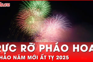 Video: Pháo hoa rực sáng bầu trời TP.HCM thời khắc giao thừa Tết Ất Tỵ 2025