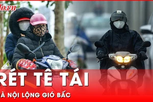 Hà Nội rét tê tái, không khí lạnh tăng cường bao phủ toàn miền Bắc