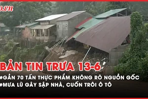 Bản tin trưa 13-6: Phát hiện gần 70 tấn nội tạng, thịt không rõ nguồn gốc; Mưa lũ gây sập nhà, cuốn trôi ô tô 