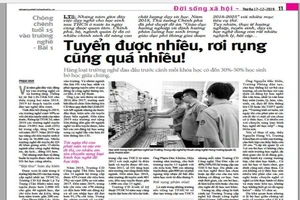 Học sinh nghề 'rơi rụng' nhiều, Bộ LĐ-TB&XH yêu cầu giải trình