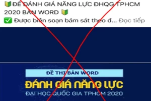 Cảnh báo giả mạo bộ đề thi đánh giá năng lực của ĐHQG TP.HCM