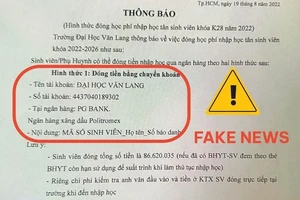 Giả mạo thông báo trường đại học lừa tân sinh viên đóng hơn 86 triệu đồng học phí