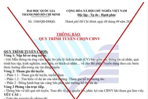 ĐH Quốc gia TP.HCM bị mạo danh để tuyển dụng, kêu gọi từ thiện