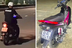 Tịch thu xe máy của thanh niên đăng video chạy xe bốc đầu lên TikTok