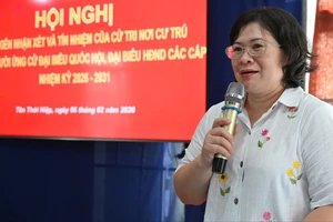 Phó Bí thư Thành ủy Văn Thị Bạch Tuyết được tín nhiệm rất cao của cử tri nơi cư trú