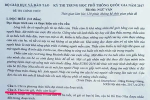 Giáo viên nói gì về câu hỏi đề thi Văn gây hiểu nhầm?