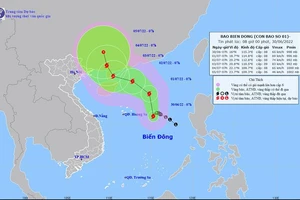 Tin mới nhất về cơn bão số 1 có tên quốc tế là CHABA
