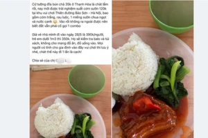 Xôn xao suất cơm 120.000 đồng chỉ với 1 miếng sườn