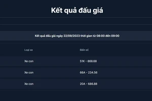 1 biển số ô tô đẹp ở TP.HCM được mua với giá gần 5 tỉ đồng