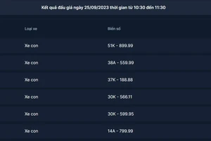 Biển số đẹp 51K - 899.99 đã bán với giá gần 3 tỉ đồng