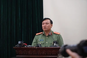 Công an Hà Nội đang thông tin với báo chí vụ án giết người, phân mảnh xác