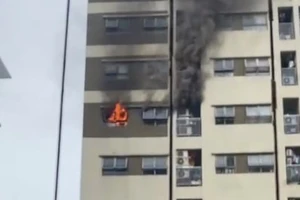 Cháy căn hộ tầng 14 tại khu nhà ở xã hội The Vesta 3