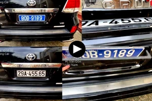 Cán bộ cơ quan trung ương lật biển ô tô Land Cruiser từ trắng sang biển xanh 80B