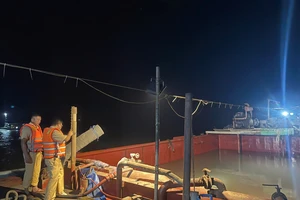 Liên tiếp bắt giữ 5 tàu khai thác cát trái phép ở ven biển tỉnh Nam Định