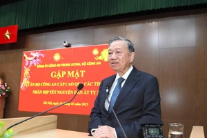 Tổng Bí thư Tô Lâm dự buổi gặp mặt cán bộ Công an cấp cao qua các thời kỳ nhân dịp Tết Nguyên đán Ất Tỵ 2025.