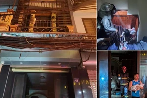 Cảnh sát giải cứu 8 người trong vụ cháy nhà dân ở Hà Nội